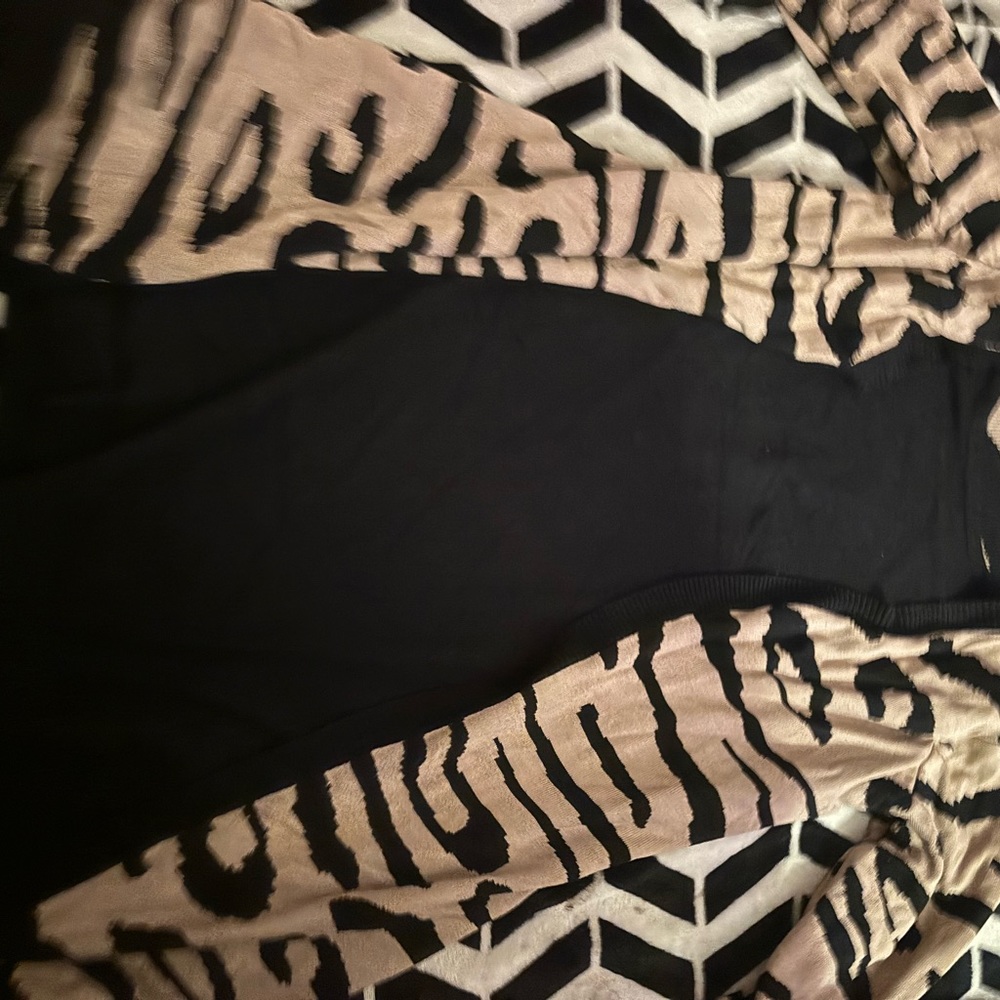 Zebra print cardigan with built in dress
